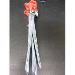 6 Steel Tent Stakes heavy duty 14" x 10" / excellent for hard ground