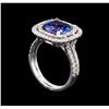 Image 4 : 14KT White Gold 3.98 ctw Tanzanite and Diamond Ring