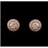 Image 1 : 1.36 ctw Diamond Earrings - 14KT Rose Gold