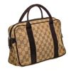 Image 3 : Gucci Brown Beige GG Canvas Leather Mini Suitcase Bag