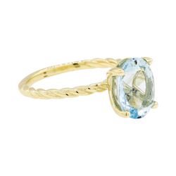 2.55 ctw Blue Topaz Ring - 14KT Yellow Gold