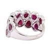 Image 3 : 3.55 ctw Ruby And Diamond Ring - 14KT White Gold