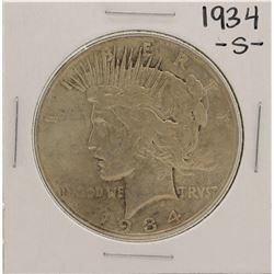 1934-S $1 Peace Silver Dollar Coin