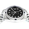 Image 2 : Rolex Mens Stainless Steel Slate Black Diamond & Sapphire Datejust Wristwatch