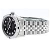 Image 5 : Rolex Mens Stainless Steel Slate Black Diamond & Sapphire Datejust Wristwatch