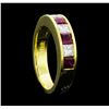 Image 4 : 0.80 ctw Ruby and Diamond Ring - 18KT Yellow Gold