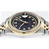 Image 6 : Rolex Mens 2 Tone 14K Black String Diamond & Emerald Datejust Wristwatch