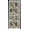 Image 1 : Uncut Sheet of (4) State of Louisiana Baby Bond Obsolete Notes