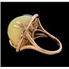 Image 3 : 26.40 ctw Opal and Diamond Ring - 14KT Rose Gold