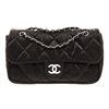 Chanel Black Nylon Flap Shoulder Bag