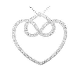 18k White Gold 0.81CTW Diamond Pendant, (SI3-I1/H-I)