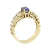 Image 4 : 2.10 ctw Blue Sapphire And Diamond Ring - 18KT Yellow Gold