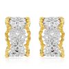 Image 1 : 18k Two Tone Gold 0.22CTW Diamond Earrings, (SI1/G-H)
