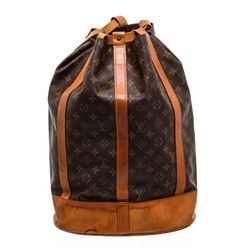 Louis Vuitton Monogram Canvas Leather Randonne Backpack Bag