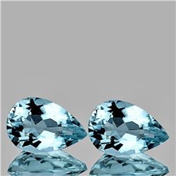 NATURAL BLUE AQUAMARINE PAIR 9x6 MM [FLAWLESS-VVS]