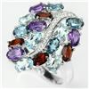 Image 1 : Natural Multi Gemstone Ring