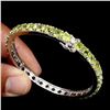 Image 3 : Natural  Round 5mm Top Rich Green Peridot Bangle