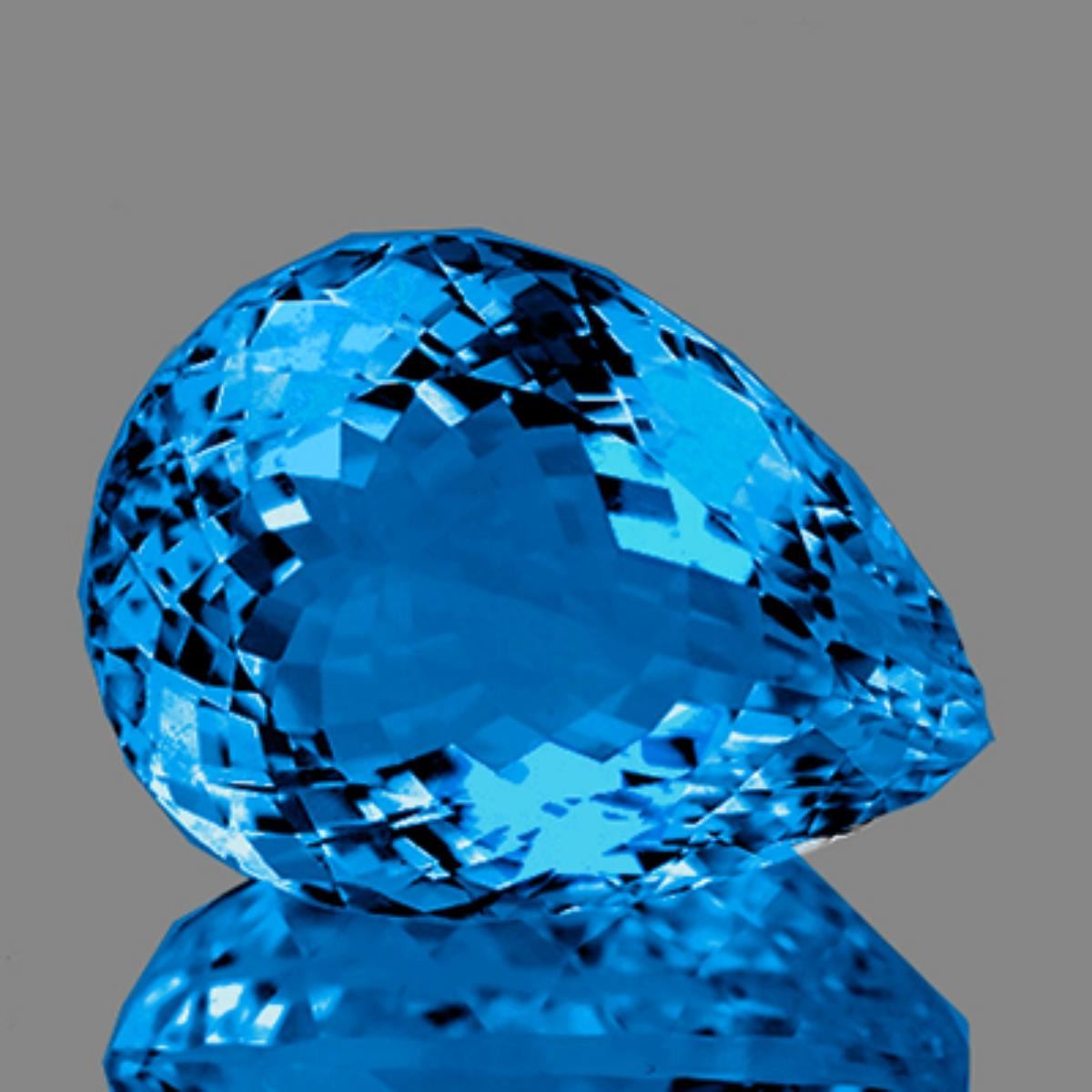 Natural Magnificent AAA Swiss Blue Topaz 25x19 MM FL Natural Magnificent AAA Swiss Blue Topaz 25x19 MM FL