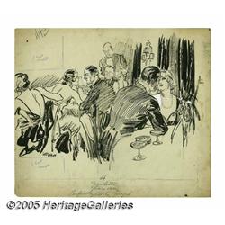 LOUIS HANLON (American 1882-1950) Original Newspa