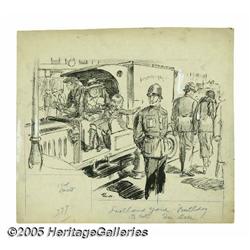 LOUIS HANLON (American 1882-1950) Cartoon Newspap