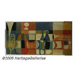 BILL HINZ (American 20th Century) Hooked wool tap