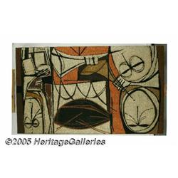 BILL HINZ (American 20th Century) Hooked Wool tap