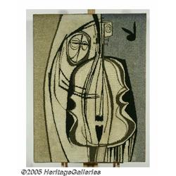 BILL HINZ (American 20th Century) Hooked wool tap