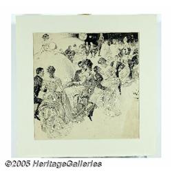 ORSON LOWELL (American 1871- 1956) At the Ball Pe