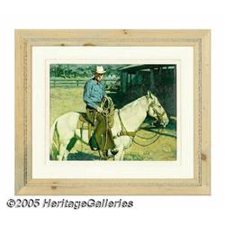 ALWIN SCHMIDT (American b.1900) Cowboy Original A