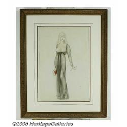 ALBERTO VARGAS (American 1896-1982) Original Pin-