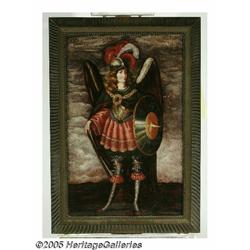 EUROPEAN SCHOOL (18th Century) Angel in Armor Oil