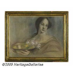 LINDA KOGEL (German 1861-1940) Woman with A Bowl 