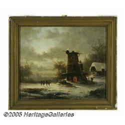 COLESTIN BRUGNER (German 18240-1887) Winter Scene