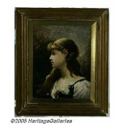 JULES ELIE DELAUNAY (French 1828-1891) Peasant Gi