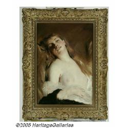 CHARLES CHAPLIN (French 1825-1891) Ecstacy Oil on