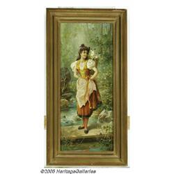 HANS ZATZKA (Austrian 1859- 1945) Girls in Native