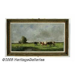 ALFRED EUGENE CAPELLE (1834-1887) Cows in a Field