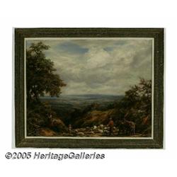 WILLIAM LINNELL (British 1826-1906) Shepherds on 