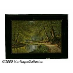 AUGUST JACOBSEN (Norwegian 1868-1965) Forest Inte