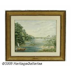 GEORGE CATLIN (American 1796- 1872) Leopard Hunti