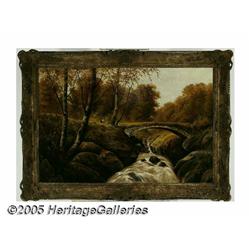 ENGLISH SCHOOL (19th Century) Autumn Scene with B