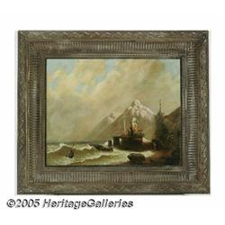 EUROPEAN SCHOOL (19th Century) Maritime Scene Oil
