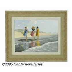 CHARLES SHAW (American b.1941) Girls in the surf 