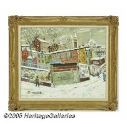 ELISEE MACLET (French 1881-1962) Winter Scene Oil