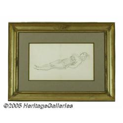 WALT KUHN (American 1877-1949) Reclining Girl, 19