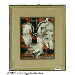 JEAN-MARIE CALMETTES (French b.1918) Red and Grey