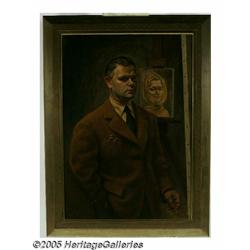 SAUL SCHARY (American 1904-1978) Self Portrait 40