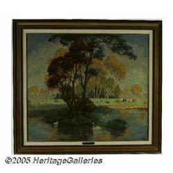 DANIEL MACMORRIS (American 1893-1981) Pond at Tif