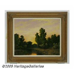 A.D. GREER (American 1904- 1998) Twilight Landsca