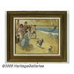 VLADAN STIHA (American 1908- 1992) Taos Children,